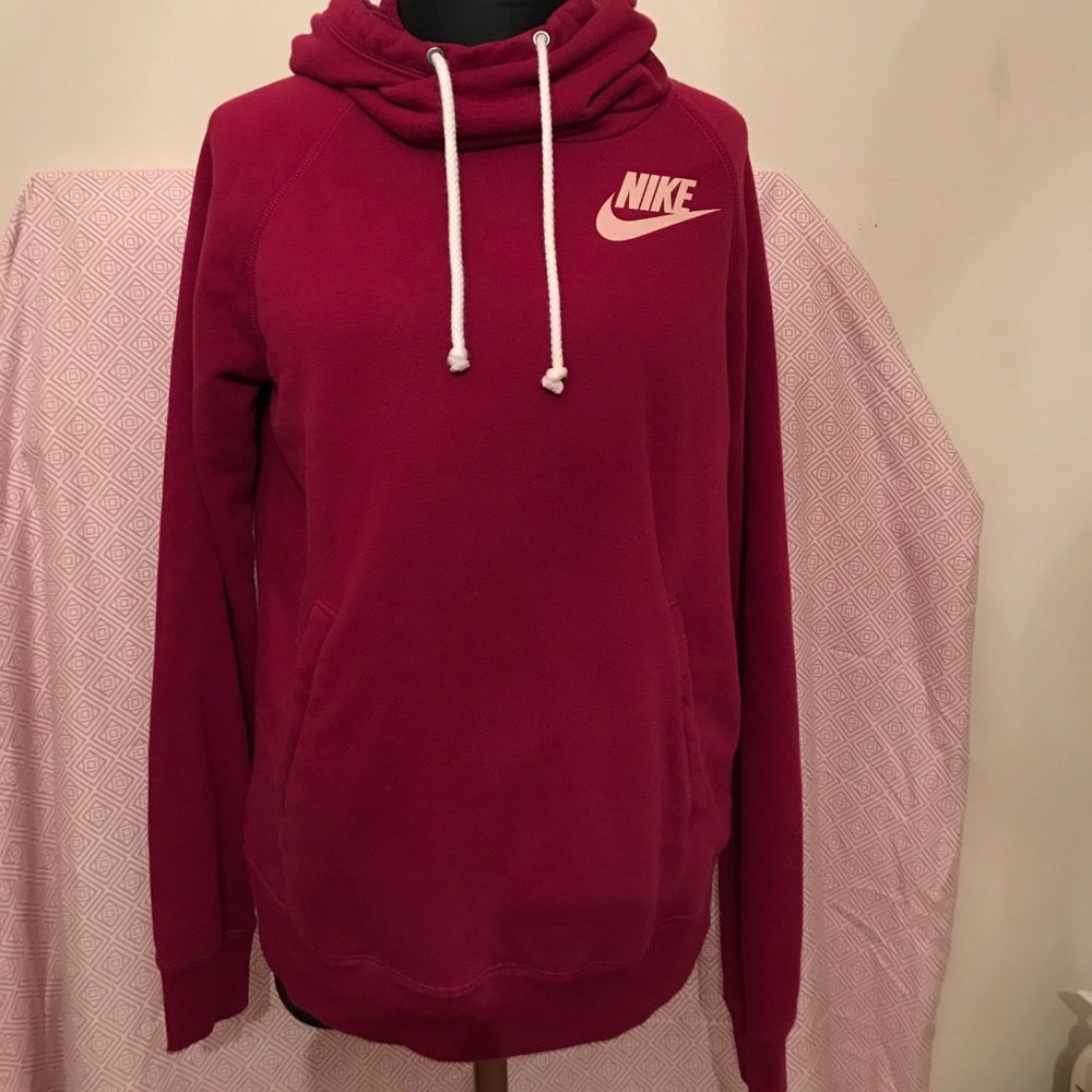 Magenta Nike hooded sweater